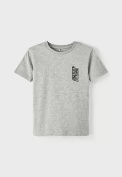 NAME IT T-Shirt Print - Grey Melange -Shirt Zacht Verkoop 8ecded01481341ef91ab3d6d3a6bfeda
