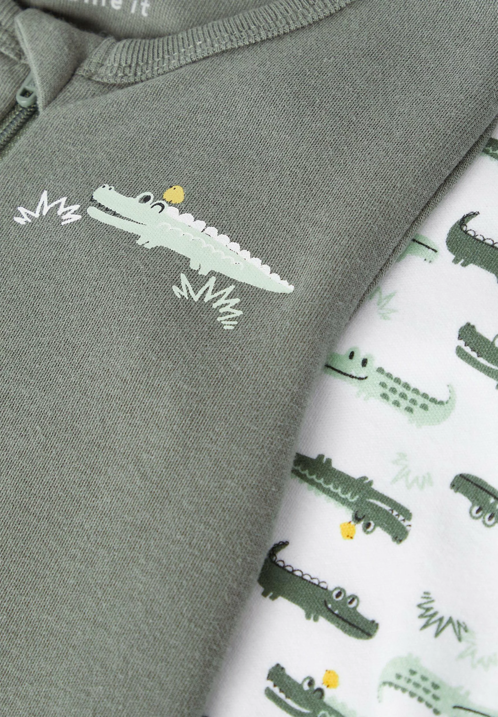 NAME IT Nbmnightsuit Zip Crocodile 2 Pack - Pyjama - Agave Green 2 NAME IT Nbmnightsuit Zip Crocodile 2 Pack - Pyjama - Agave Green - Afbeelding 2