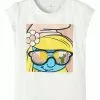 NAME IT Nmfani Smurfs Ss Vde - T-Shirt Print - Bright White