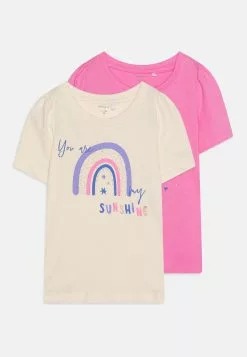 NAME IT Nmfkate 2 Pack - T-Shirt Print - Whitecap Gray