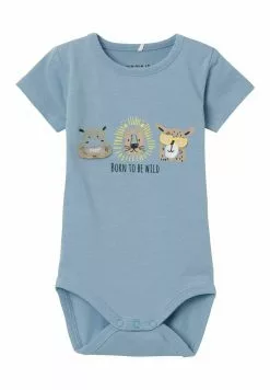 NAME IT Strampler Kurzarm - Body - Dusty Blue