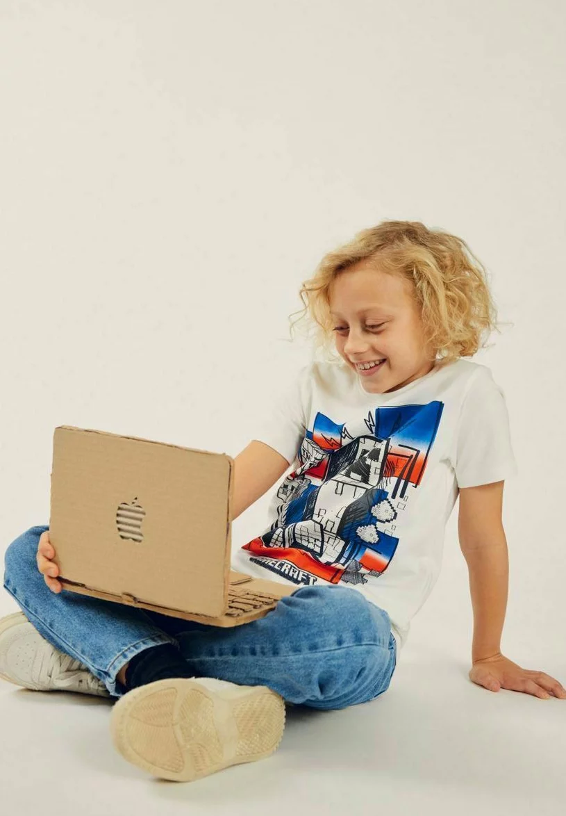 NAME IT Minecraft - T-Shirt Print - White Alyssum 2 NAME IT Minecraft - T-Shirt Print - White Alyssum - Afbeelding 2