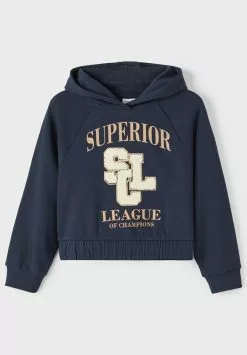 NAME IT Nkfrilko Ls Loose Wh Bru - Sweater - Dark Sapphire -Shirt Zacht Verkoop 9957c5410e45416f82c8759f68e79797