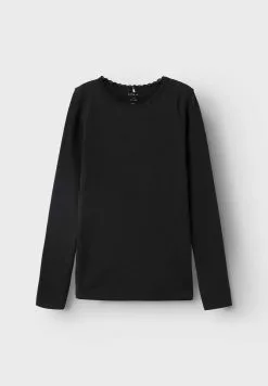 NAME IT Nkfkab Ls Slim Noos - Trui - Black -Shirt Zacht Verkoop 99c20e25a9a449f9b773fb9d3a3aa2c5