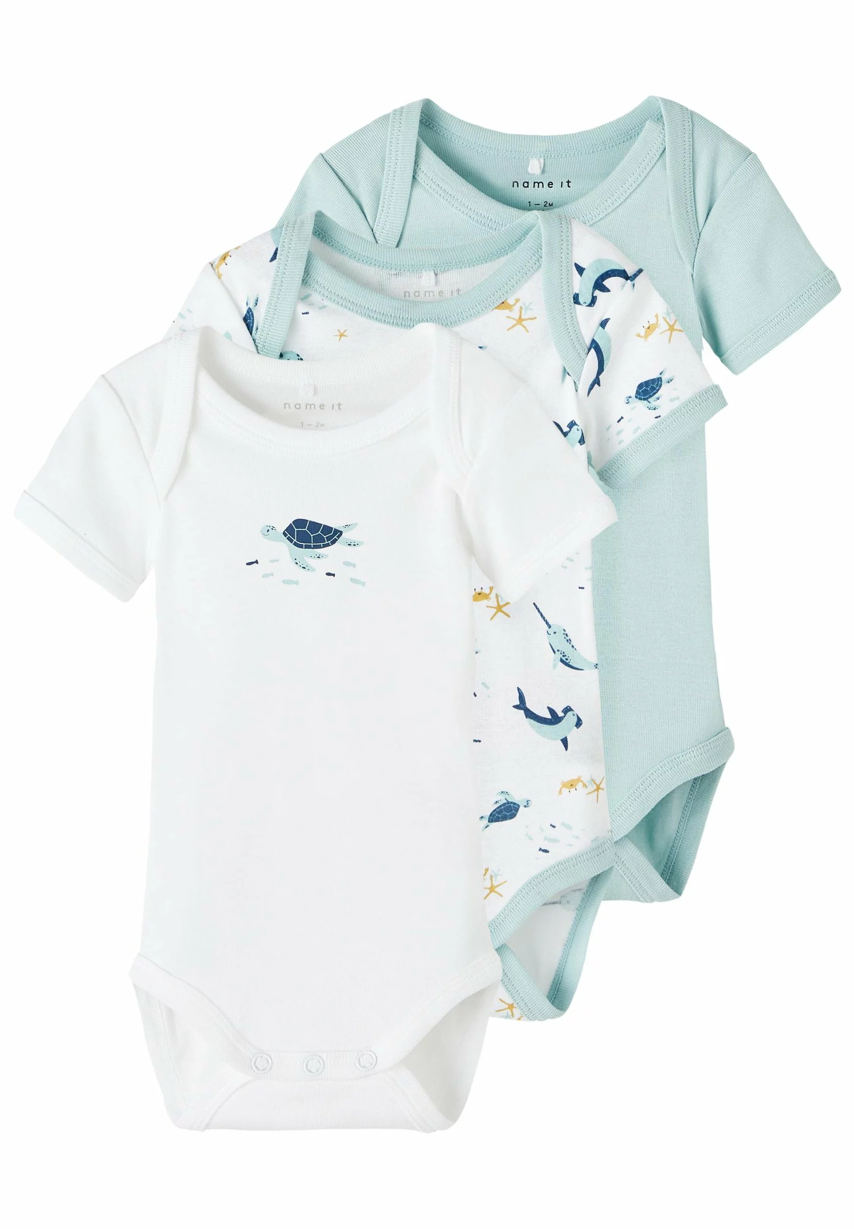NAME IT Nbmbody Undersea 3 Pack - Body - Blue 1 NAME IT Nbmbody Undersea 3 Pack - Body - Blue