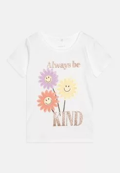 NAME IT Nmfarna Happy - T-Shirt Print - Bright White
