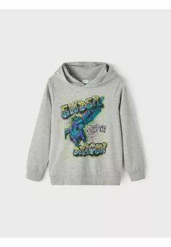 NAME IT Minecraft - Hoodie - Grey Melange -Shirt Zacht Verkoop 9e77e11d975b459484779903845575b0