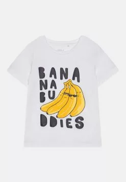 NAME IT Nmmdean Ss Top Box - T-Shirt Print - Bright White