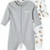 NAME IT Nbnnightsuit Zip Safari Unisex 2 Pack - Pyjama - Quarry