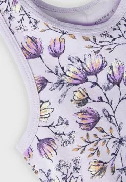 NAME IT Nmftank Top Flower 2 Pack - Hemd - Purple -Shirt Zacht Verkoop a4273379945a4928a86d67a9fde02157