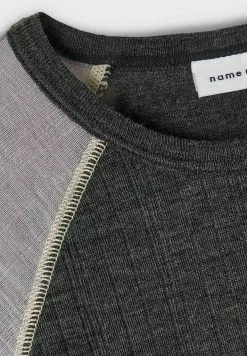NAME IT Nkmwang Needle Solid- Longsleeve - Blue Graphite -Shirt Zacht Verkoop a5c25d74bba14c01913df14e8f3a9563