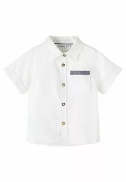 NAME IT Kurzarm - Overhemd - Bright White -Shirt Zacht Verkoop b4edf0664eb746c091e14c33fb460e1e