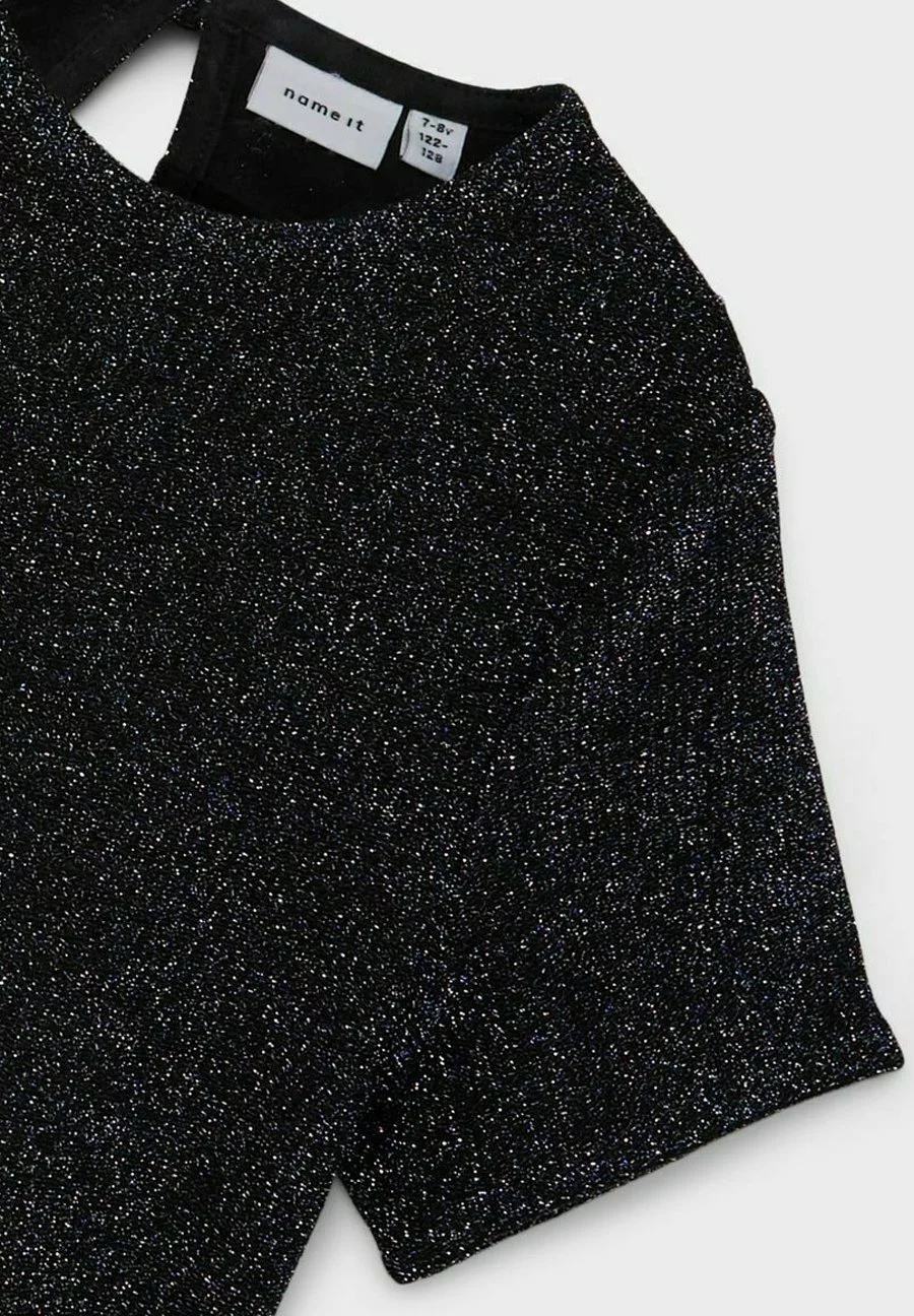 NAME IT Mit Kurzen Ärmeln Glitzer - T-Shirt Print - Black 3 NAME IT Mit Kurzen Ärmeln Glitzer - T-Shirt Print - Black - Afbeelding 3