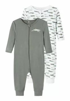 NAME IT Nbmnightsuit Zip Crocodile 2 Pack - Pyjama - Agave Green