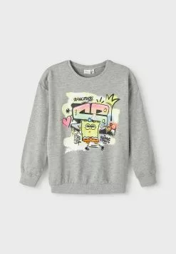NAME IT Spongebob - Sweater - Grey Melange 11 NAME IT Spongebob - Sweater - Grey Melange -Shirt Zacht Verkoop bf42014654c649499df1ce9924c4599b