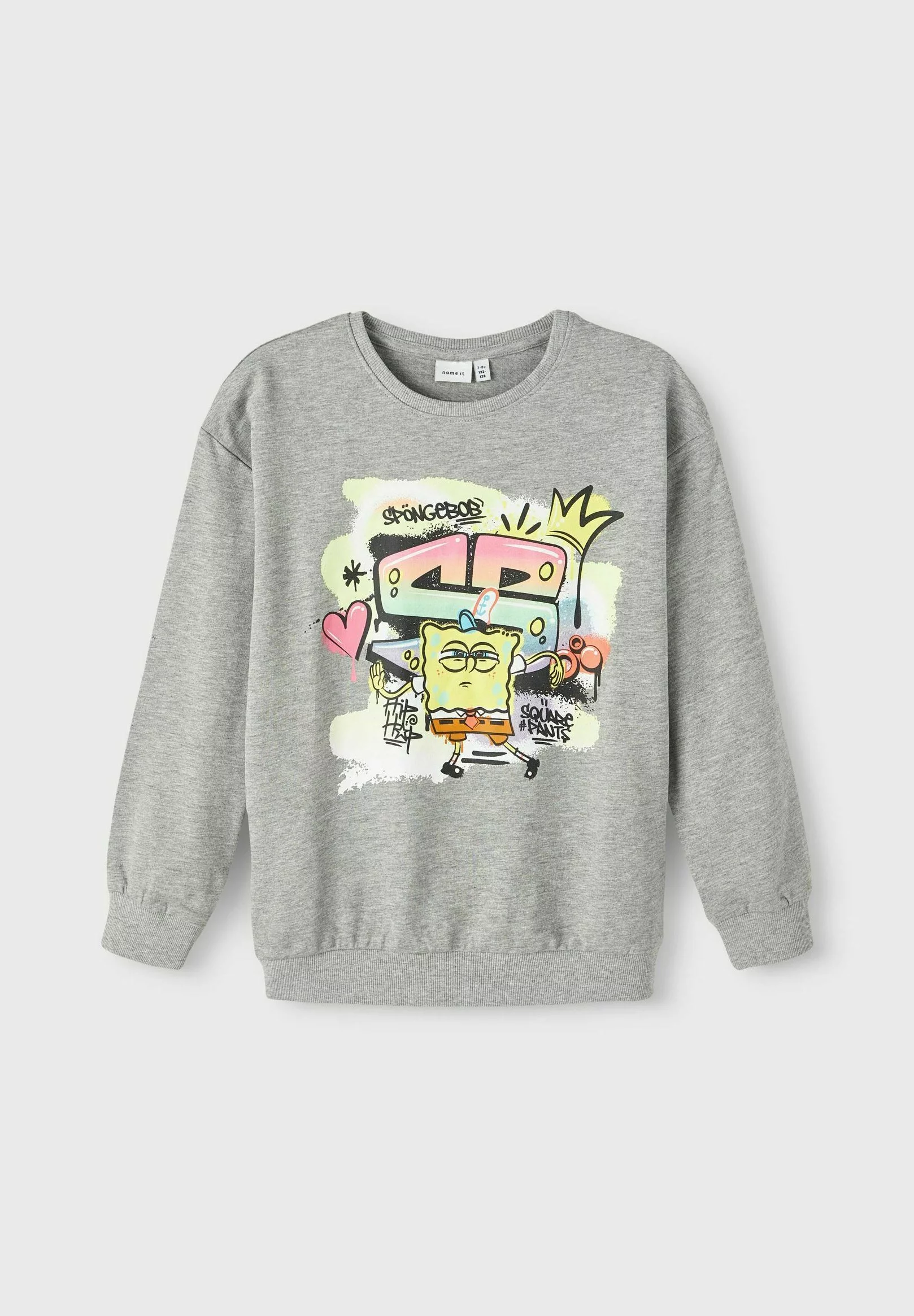 NAME IT Spongebob - Sweater - Grey Melange 6 NAME IT Spongebob - Sweater - Grey Melange - Afbeelding 6