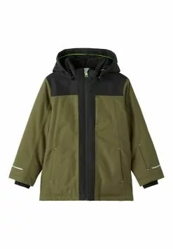 NAME IT Colorblock - Outdoorjas - Olive Night