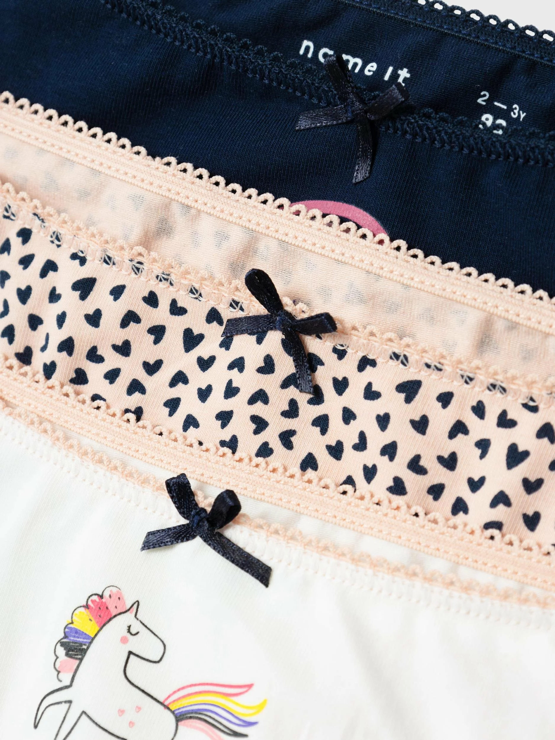 NAME IT Nmfbriefs Hearts 3 Pack - Slip - Evening Sand 5 NAME IT Nmfbriefs Hearts 3 Pack - Slip - Evening Sand - Afbeelding 5