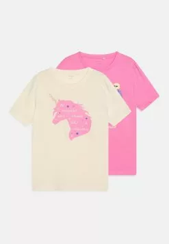 NAME IT Nkfkaty 2 Pack - T-Shirt Print - Whitecap Grey/Wild Orchid