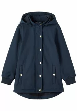 NAME IT Nkfalfa Button Long - Softshelljas - Dark Blue