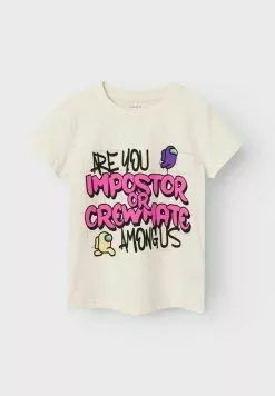 NAME IT Among Us - T-Shirt Print - White Alyssum -Shirt Zacht Verkoop ced8a0033fe64fbb9a04779bbf724881