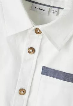NAME IT Kurzarm - Overhemd - Bright White -Shirt Zacht Verkoop d3dabde578804609b33693469f593c1b