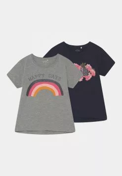 NAME IT 2 Pack - T-Shirt Print - Dark Sapphire