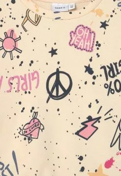 NAME IT Nkfballia Loose Short- Sweater - Buttercream -Shirt Zacht Verkoop da727b266e6b426787117e957d539f44