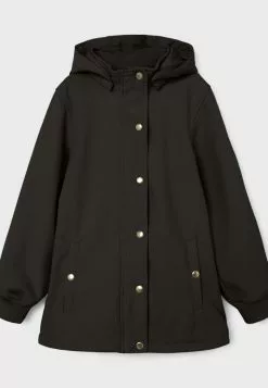 NAME IT Alfa Button Long - Halflange Jas - Black -Shirt Zacht Verkoop de61085a2ac94cbc911e76cdc3ef136a