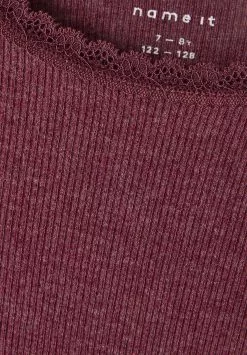 NAME IT Nkfkab Ls Slim Noos - Trui - Fig/Melange -Shirt Zacht Verkoop dfa27f4374d34c218c05ed2be6b1e994