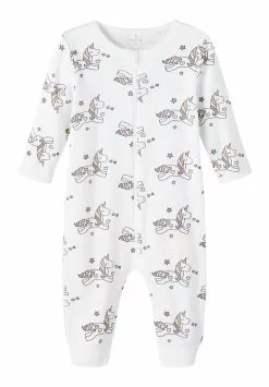 NAME IT Zip Unicorn Noos - Pyjama - Bright White
