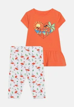 NAME IT Nmfviane Tunic Set - T-Shirt Print - Coral