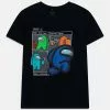 NAME IT Nkmjakpot Amongus Sky Unisex - T-Shirt Print - Dark Sapphire