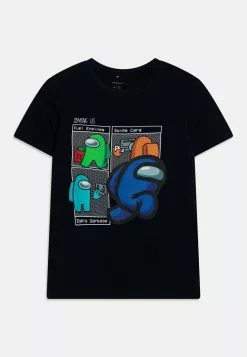 NAME IT Nkmjakpot Amongus Sky Unisex - T-Shirt Print - Dark Sapphire