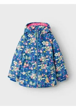NAME IT Geblümtes - Winterjas - Lapis Blue -Shirt Zacht Verkoop f28c13bbef23466fb5b5530cb0edb937