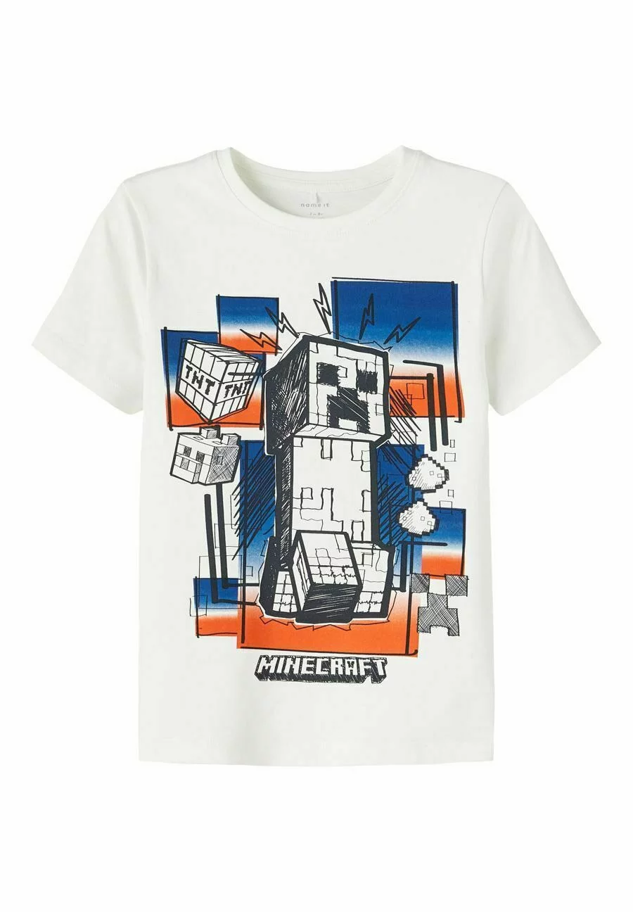 NAME IT Minecraft - T-Shirt Print - White Alyssum 3 NAME IT Minecraft - T-Shirt Print - White Alyssum - Afbeelding 3