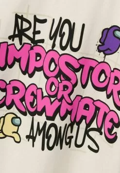 NAME IT Among Us - T-Shirt Print - White Alyssum -Shirt Zacht Verkoop fa69d860252645239e3fa12e5914c5df